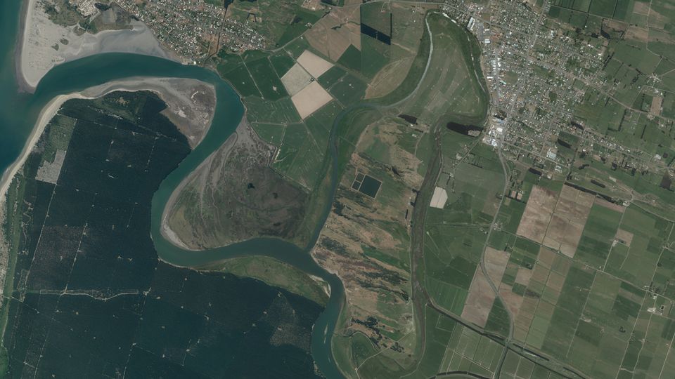 Before and After the river was cut off